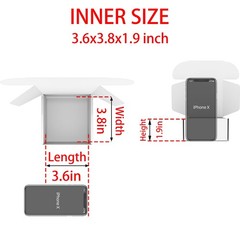 4x4x2 inches Small Shipping Boxes Set of 100 – Black Mailer Corrugated Cardbo…