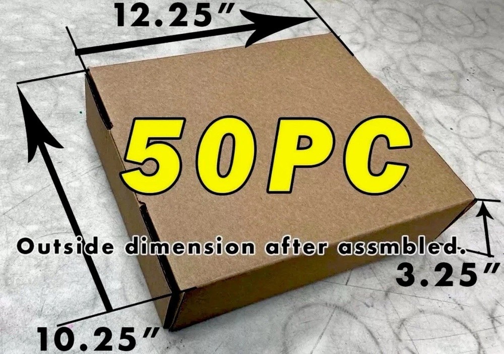 50 Pieces 10″ x 3″ x 12.5″ Corrugated Security Mailer Shipping Box