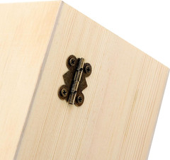 9 PCS 8X5X4 6X4X3 4X2.3X2.3 Inch Unfinished Wooden Box, Small Wood Box with Hing