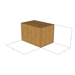 50 6x4x4 Kraft Brown Corrugated Shipping Boxes Multi-Depth 32 ECT Single-Wall