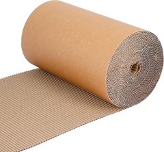 Corrugated Cardboard Roll, 12 x 394 Inch Corrugated Paper, B Flute Shipping C…