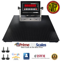 NTEP 6500 lb x 2 lb 4×5 (48″x60″) Pallet Floor Scale w/ Indicator Legal 4 Trade