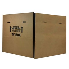 TV Moving Box Adjustable Shipping Box W/ 2 Double Wall Corrugated Sleeves Sturdy