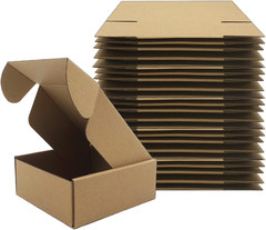 13x11X2 Inches Shipping Boxes Set of 25, Brown Corrugated Mailing Cardboard Box.