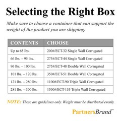 PARTNERS BRAND 6x6x20 Tall Corrugated Boxes, Tall, 6L x 6W x 20H, Pack of 25 | S