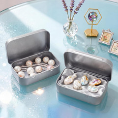 Hotop 3 Pack Metal Rectangular Empty Hinged Tins 3.75 X 2.45 X 0.8 Inch Box Cont