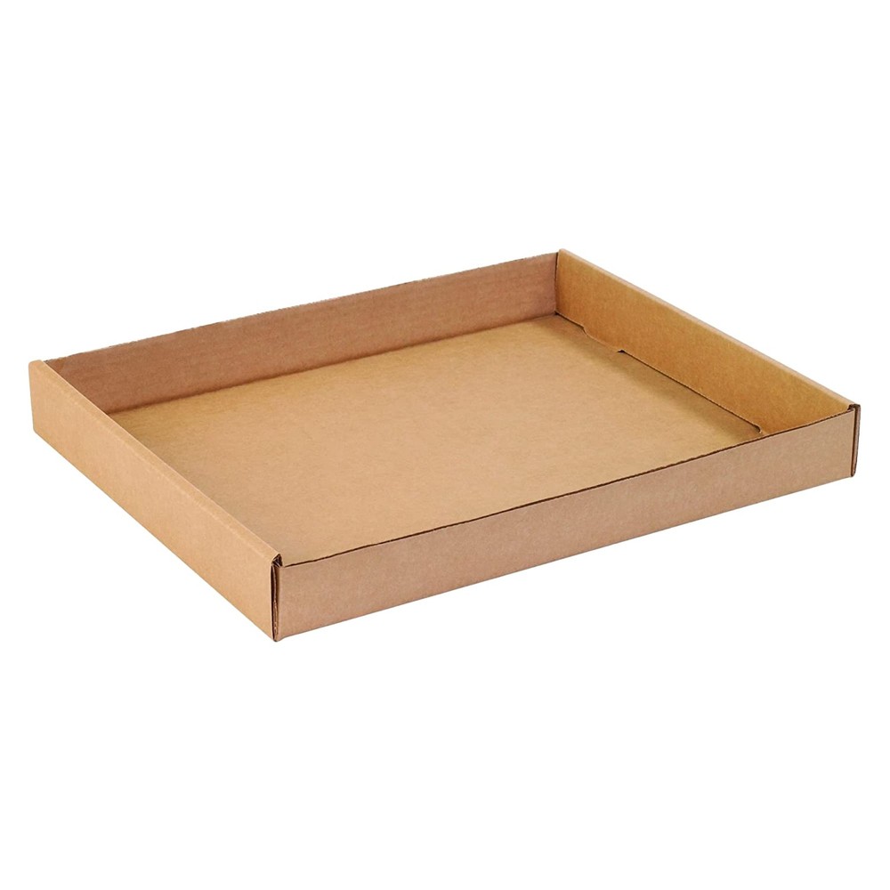 BOX USA Storage Trays 15L x 12W x 1.75H, 50-Pack | Corrugated Cardboard Box Tray
