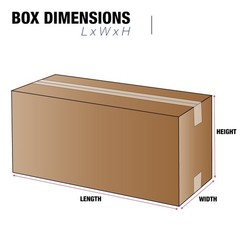 Durable 18 x 6 x 4 Corrugated Boxes – Perfect for Moving and Storage, 25 Count