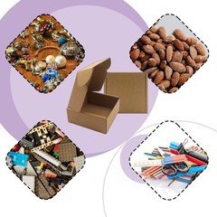 5x5x2 inches Shipping Boxes Set of 25, Brown Corrugated Mailing Cardboard Box