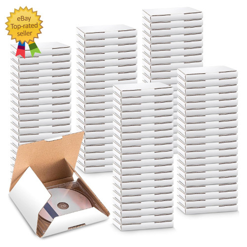 100 Pcs 5 5/8″L X 5″W X 7/16″H Cd Mailer Box Cd Shipping Boxes Corrugated Mailin