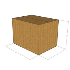 5 15x11x11 Kraft Brown Corrugated Shipping Boxes 32 ECT Single-Wall New