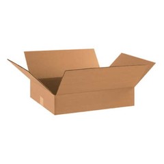 18 x 14 x 4″ Flat Corrugated Boxes, ECT-32 Brown Shipping/Moving Boxes 25 Boxes