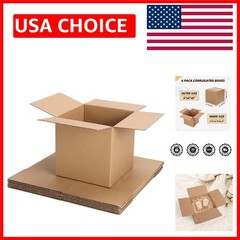 6x6x6 Inches Corrugated Cardboard Shipping Boxes – Perfect for Moving & Mailing