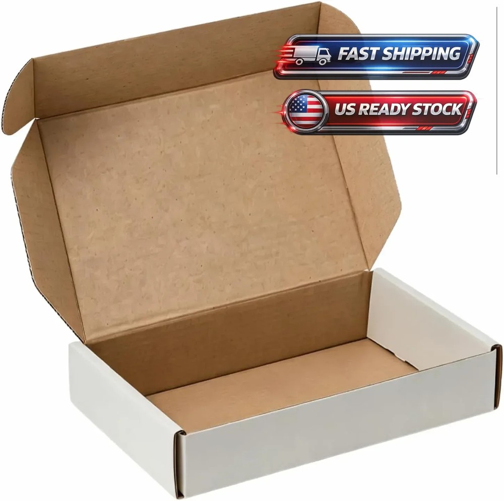 6X4X1 Inches Small Shipping Boxes Set of 25- Brown Mailer Corrugated Cardboard