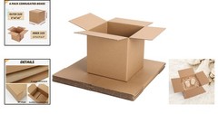 6x6x6 Inches Corrugated Cardboard Shipping Boxes – Perfect for Moving & Mailing