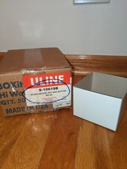 46 U-LINE 4 x 4 x 3″ White Deluxe Gift Box Bottoms S-10619B
