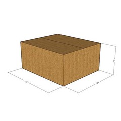 5 15x13x7 Kraft Brown Corrugated Shipping Boxes 32 ECT Single-Wall New