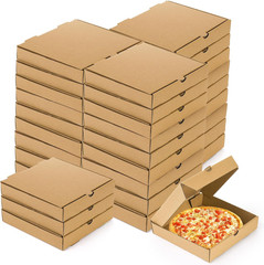 40 Pcs Kraft Mini Pizza Boxes, 7.2″×7.2″×1.7″ Small Pizza Boxes Corrugated Pizza