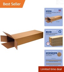 Large Moving Side Loading Boxes 18x6x45 inch 5 Pack for Shipping Storage
