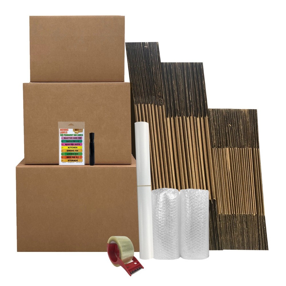 UBMOVE Smart Moving Bigger Boxes (4 Room) 44 Moving Boxes & Packing Supplies