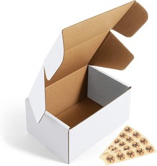 Multipurpose 6x4x3 Shipping Boxes – 25 Count Strong Corrugated White Mailers
