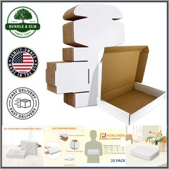 Versatile White Cardboard Boxes, Set of 25 for Shipping or Organizing Items