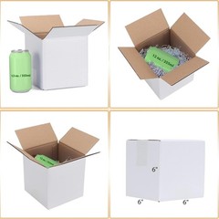 6x6x6 Inches White Shipping Boxes Set of 40