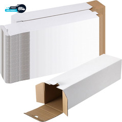50 Pcs Mailing Tube 3 X 3 X 12 Inches Corrugated Cardboard Box Square