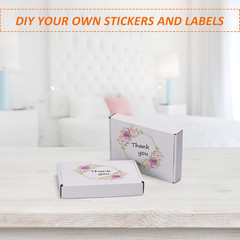 6X4X1 Inches Shipping Boxes Set of 50, White Corrugated Cardboard Box Literature