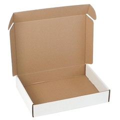 White Corrugated Cardboard Literature Mailer Shipping Boxes 11x8x2 In 5 PK