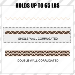 50 Pcs Mailing Tube 3 x 3 x 12 Inches Corrugated Cardboard Box Square White