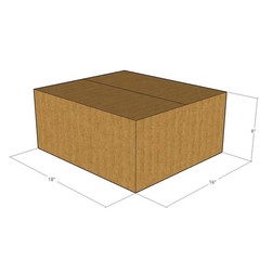 10 18x16x8 Kraft Brown Corrugated Shipping Boxes 32 ECT Single-Wall New