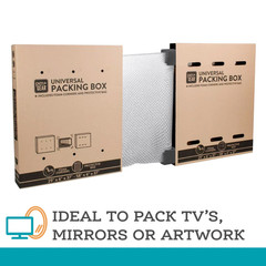 2 Count Pen + Gear Universal Moving Box with Cushioning, Fits TVs up to 65″