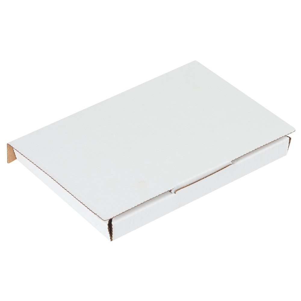 Corrugated DVD Mailers 50Pk White Protective Shipping Boxes 7.63×5.44×0.69 In