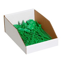 Open Top Bin Boxes, 8″ x 18″ x 4 1/2″, Oyster White (Pack of 50)