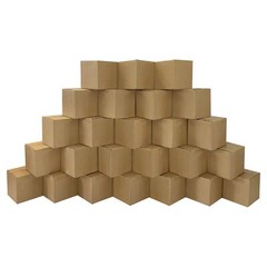 UOFFICE Corrugated Boxes 4 x 4 x 4″ Cube Mailing Boxes Bundle of 25