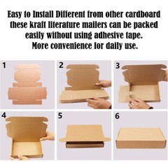 6x4x2 inch brown shipping box for packaging mailing gifts 10/20 pcs