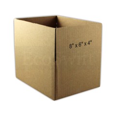 50 8x6x4 EcoSwift Cardboard Packing Moving Shipping Boxes Corrugated Box Cartons