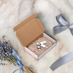 6X4X1 Inches Shipping Boxes Set of 50, White Corrugated Cardboard Box Literature