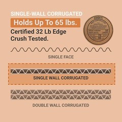 15 x 15 x 15 Shipping Boxes Moving Boxes Corrugated Kraft 25/Bundle 25/Pack
