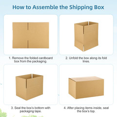 Famagic Small Shipping Boxes 6X6X6 Inch 10 Pack Brown Box Corrugated Cardboard B