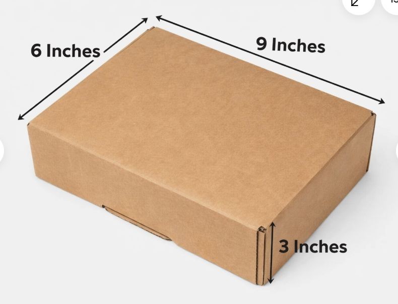 LOT OF 50- 9″ x 6″ x 3″ Corrugated Kraft Mailer Shipping Box FREE SHIP Cardboard