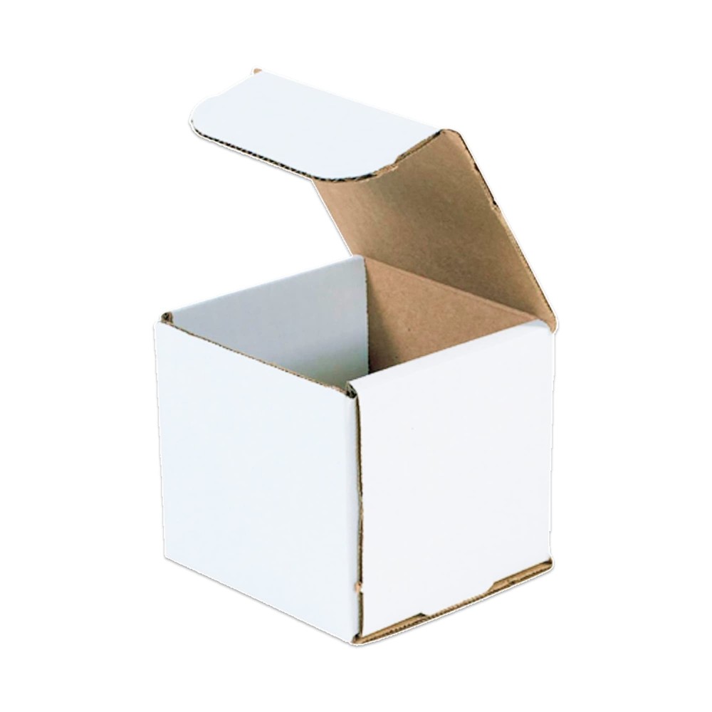 Heavy Duty 4x4x4 Oyster White Shipping Boxes 50 Pack for Moving and Storage