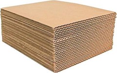100 7.5X7.5 Cardboard Corrugated Pads Inserts 45 RPM Filler Sheet 7.5 X 7.5