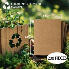 Corrugated Cardboard Sheets 4×6 Inch Rigid Craft Shipping Dividers 200 Pack