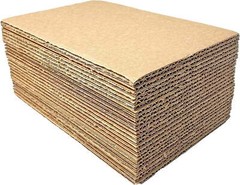100 7.5X7.5 Cardboard Corrugated Pads Inserts 45 RPM Filler Sheet 7.5 X 7.5