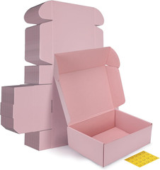 9X6X2 Inches Shipping Boxes Set of 50, White Corrugated Cardboard Box Literature