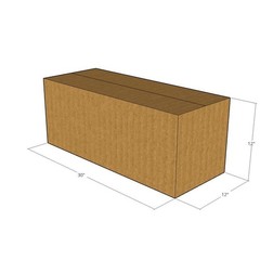 30x12x12 Long Corrugated Shipping Boxes 32 ECT Single-Wall, 5/Pack