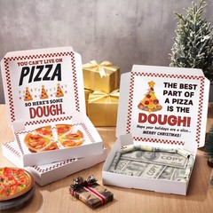 3 PCS Money Box Cash Christmas Pizza Gift 10×10 Inch Funny Birthday Wedding