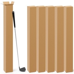 5 Pcs Tall Golf Club Shipping Boxes 4″x4″x40″ Corrugated Cardboard Storage for M